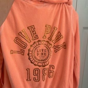Barely used PINK hoodie and shorts